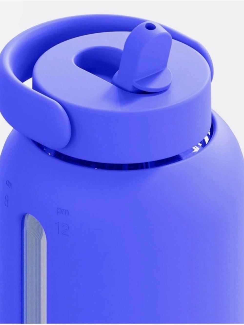 Bright Blue Insulated Water Bottle with Flip Spout and Carry Handle